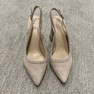 Marc Fisher - Cream Suede Heels